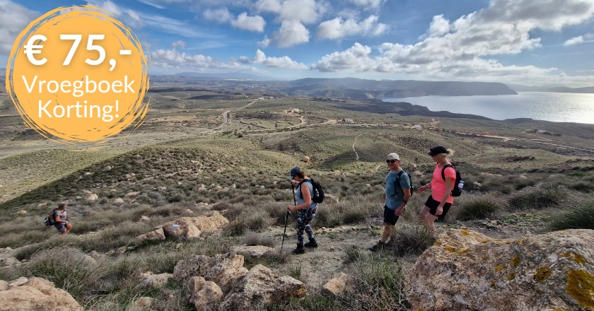 Wandelvakantie Cabo de Gata vroegboekkorting