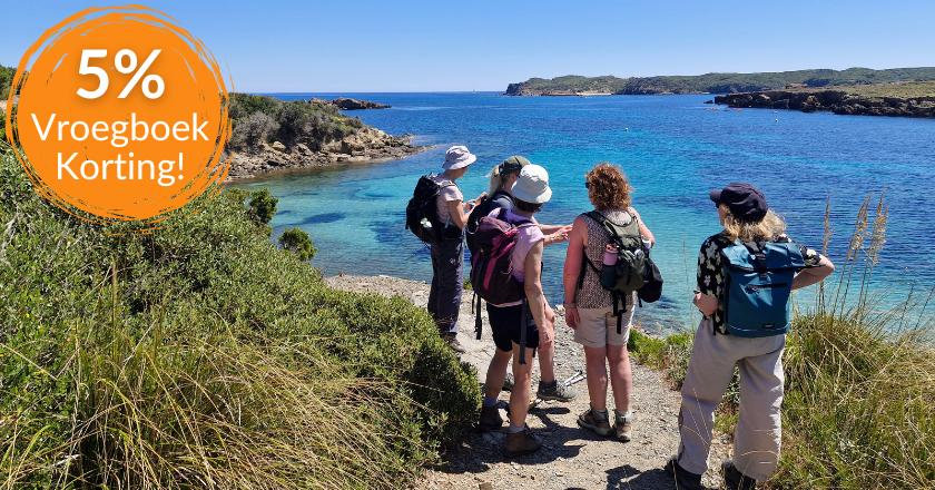 Wandelvakantie Menorca Vroegboekkorting